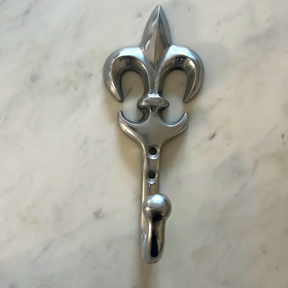 Fleur De Lis Coat Hanger Hook - Wall Mounted